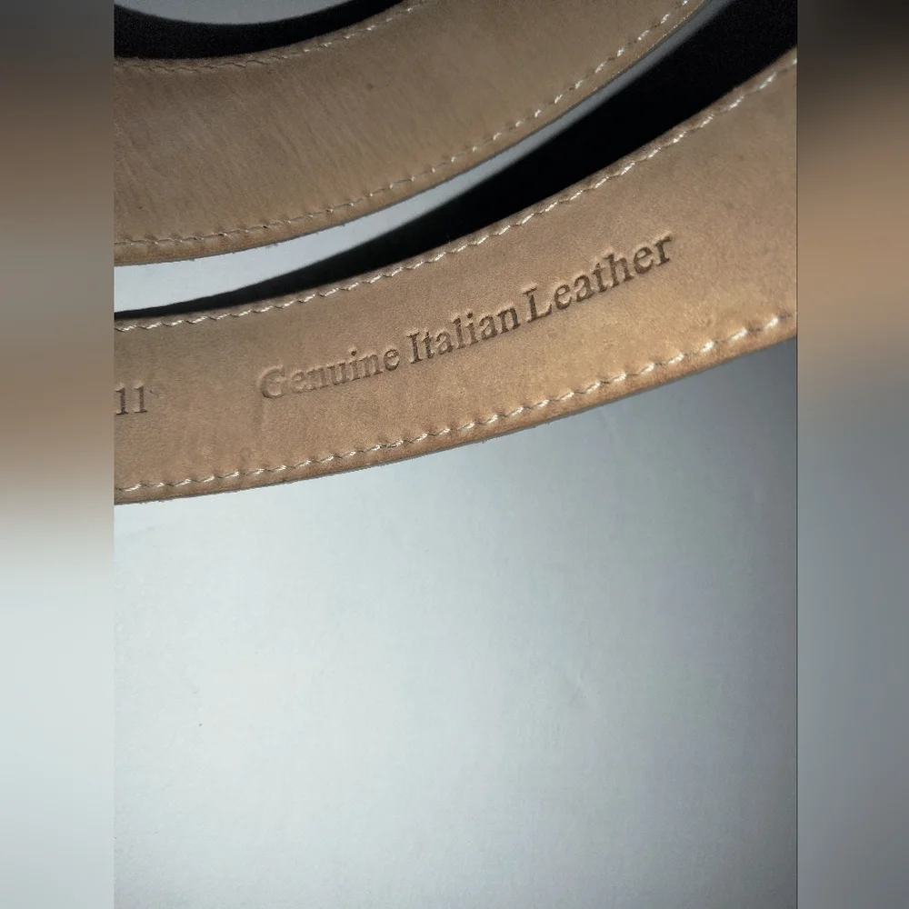 WCM New York (Size M) Nude Textured Genuine Italian Leather Casual/Dress Belt